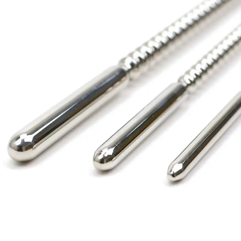 For Men 6mm/8mm/10mm Beads Penis Plug Urethral Sounds Dilator Metal Stainless Steel Urethral Beaded Insert Rods Sounding sex toy