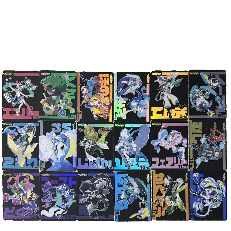 Zestaw Pokemon Hatsune Miku samokontroli karty Flash Signature Collect Trading Card Anime Cartoon Gift Color Flash 63x88mm