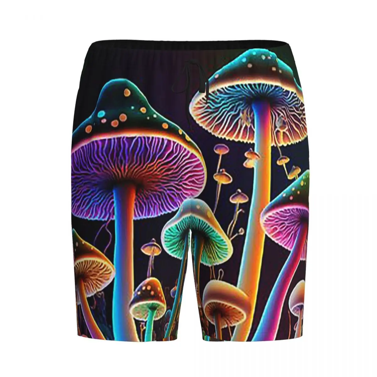 

Мужские пижамные шорты с принтом светящихся психоделических грибов, для сна и отдыха