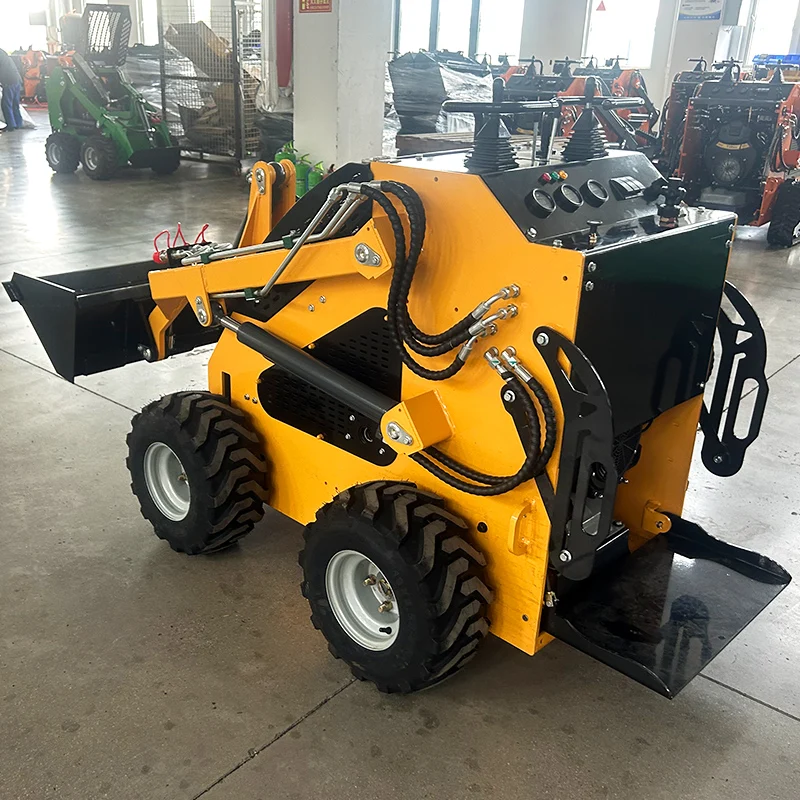 customized Cheap Mini Skid Steer Loader  Diesel Mini Skid Steer Loaders Crawler Driving Style Mini Wheel Loader