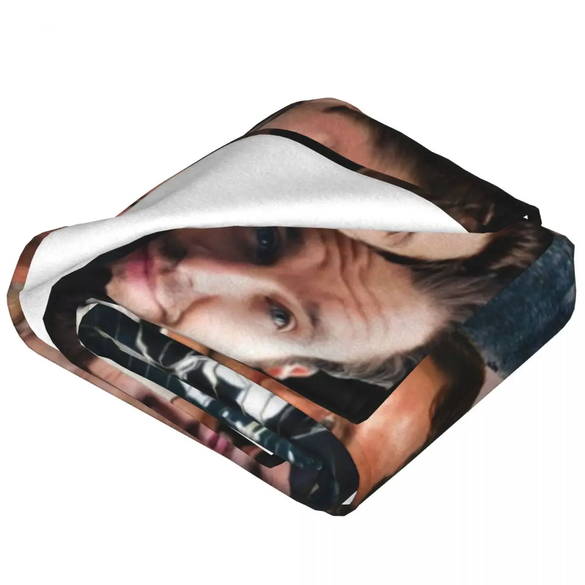 Warm Blanket Camping Sebastian Stan Photo Throw Blanket American Actor Bucky Barnes Flannel Bedspread Chair Funny Sofa Bed Cover