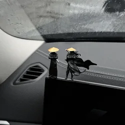 2PCS Automobile Pendants Creative Elegant Swordsman Car Center Console Display Screen Car Interior Decorations Rearview Mirror