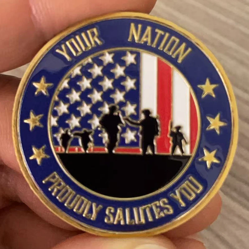 U.S. Veterans Your Nation Commemorative Coin Souvenir Thank You for Your Service Army Medal Challenge Coins Military