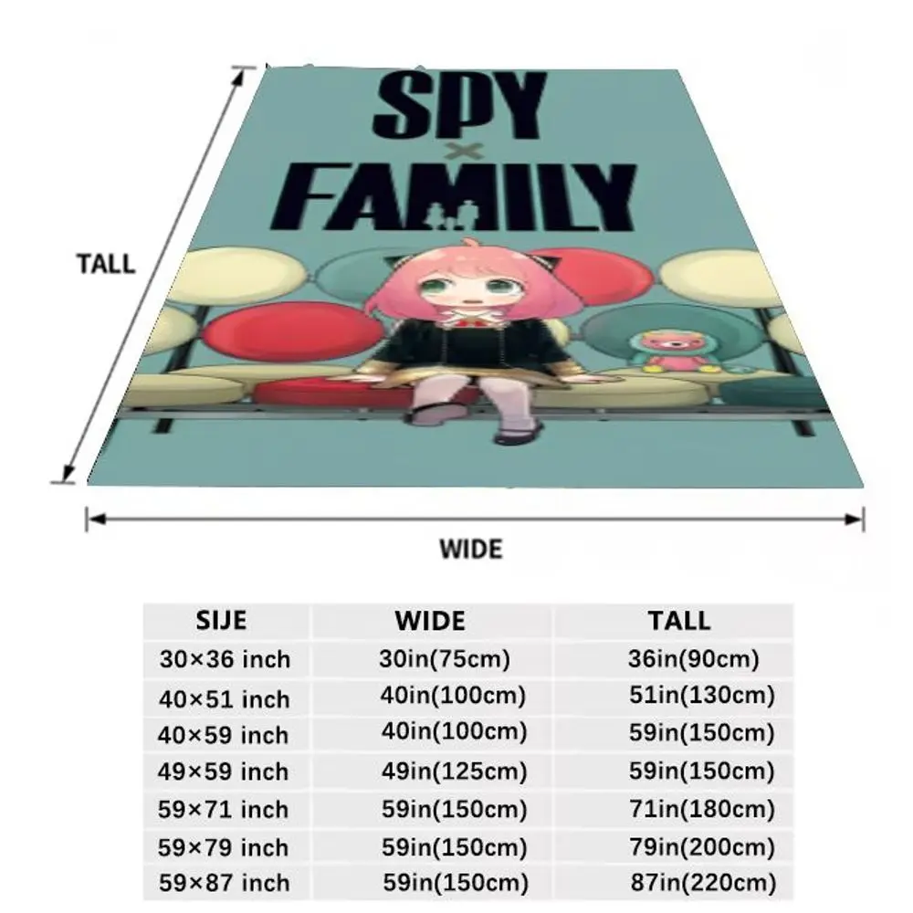 بطانية قطيفة لشخصية الرسوم المتحركة SPY × FAMILY - بطانية رمي فائقة النعومة تتميز بفتاة شعر وردية مع آذان قطة وغريبة الأطوار #6