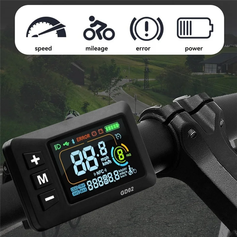 AY14 -LCD-GD02 rower elektryczny wyświetlacz LCD miernik panel wyświetlacza deski rozdzielczej 24V 36V 48V 52V 60V do skutera elektrycznego 5PIN — zdjęcie produktu 3