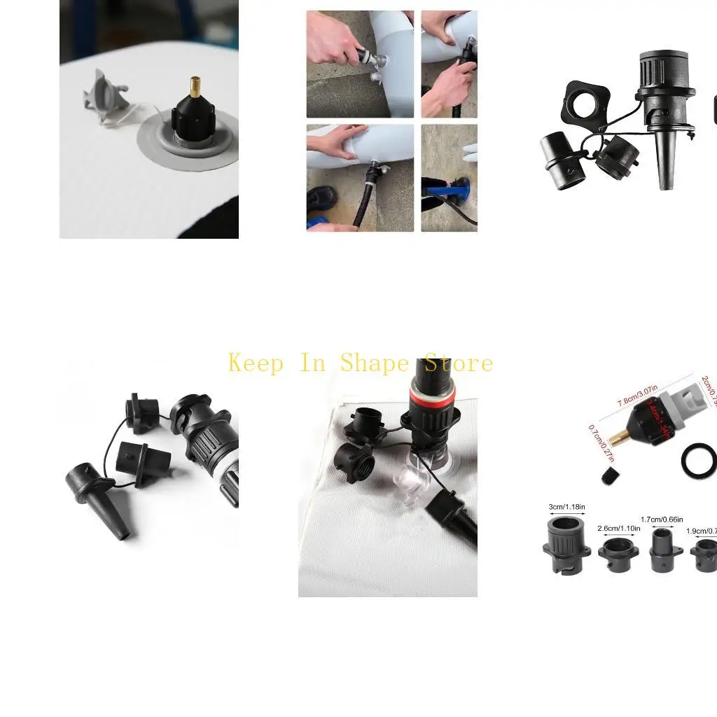 

U1JC Адаптер для воздушных клапанов Надувные лодки Конвертер для воздушных насосов с 4 воздушными клапанами Насадка для гребных