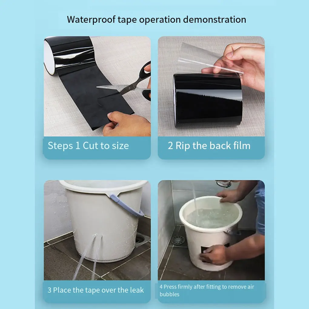 PVC Permanent Water Protection All Weather Patch - Waterproof Tape For Leaks Waterproof Leak Repair Tape Outdoor