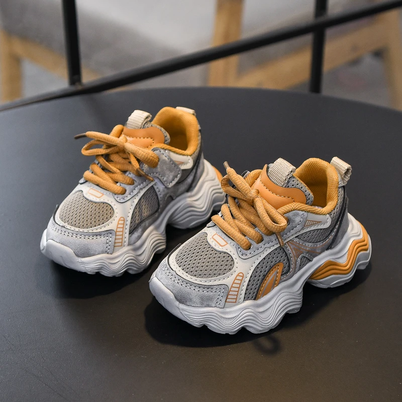 Kinder-Laufschuhe Atmungsaktives Mesh Jungen Mädchen Sneakers Dicke Weiche Sohle 2026 Neue Mode Kinder-Sportschuhe Rutschfest mit Klettverschluss – Detail 6