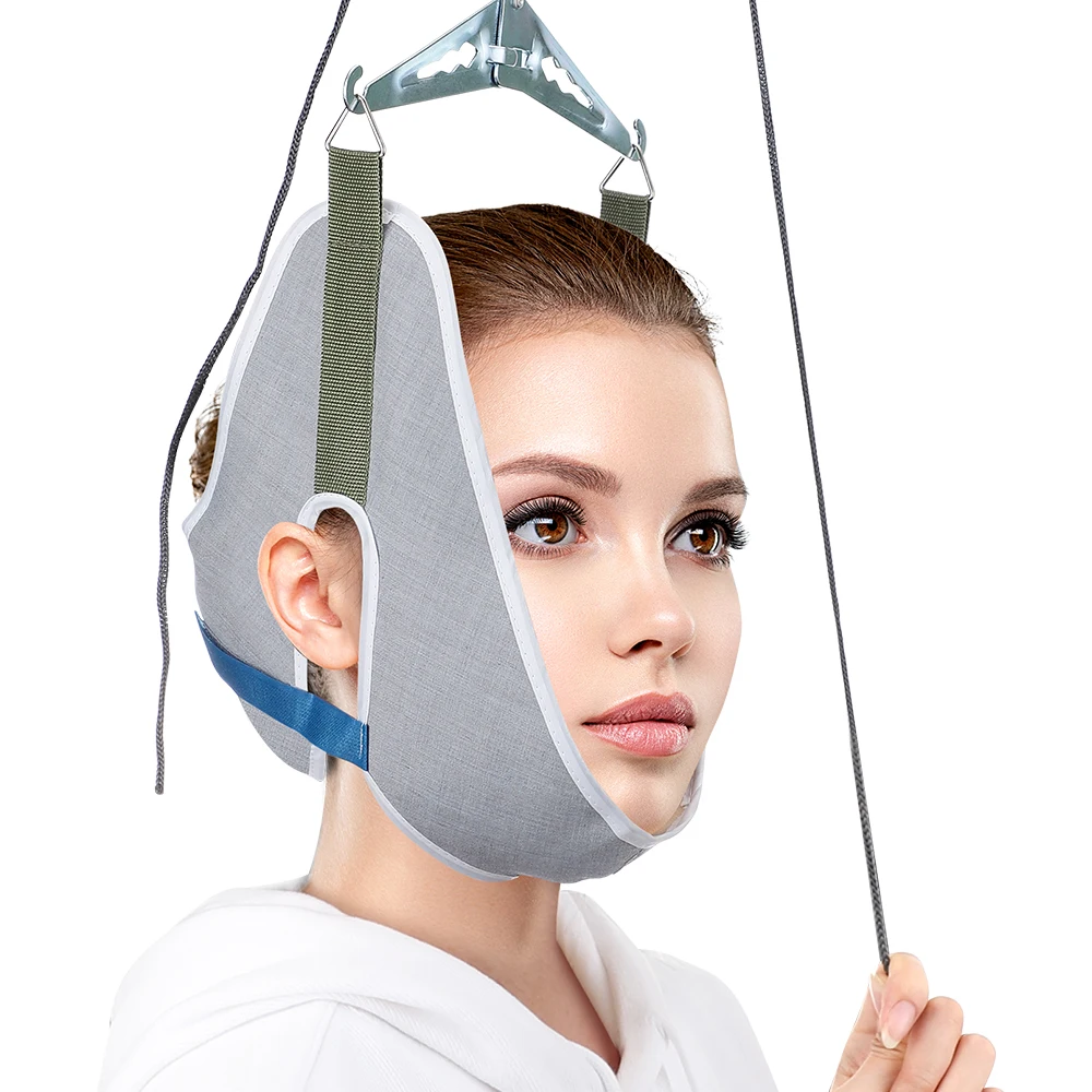 Hanging Neck Traction Kit Adjustable Cervical Traction Device Chiropractic Neck Correction Stretcher Pain Relief Head