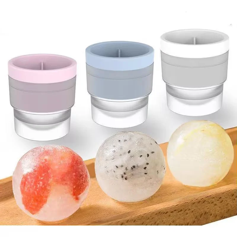 Silicone Ice Cube Mold Round Large Sphere Ice Cube Trays Food Grade Whiskey Cocktail  Ice Ball Maker Mold Barware Bar Tools