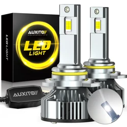 AUXITO 2Pcs 9005 HB3 LED Super Bright Headlight Bulbs 9012 HIR2 H8 H9 H11 LED Canbus No Error 100W Headlamp with Fan Car Lamp