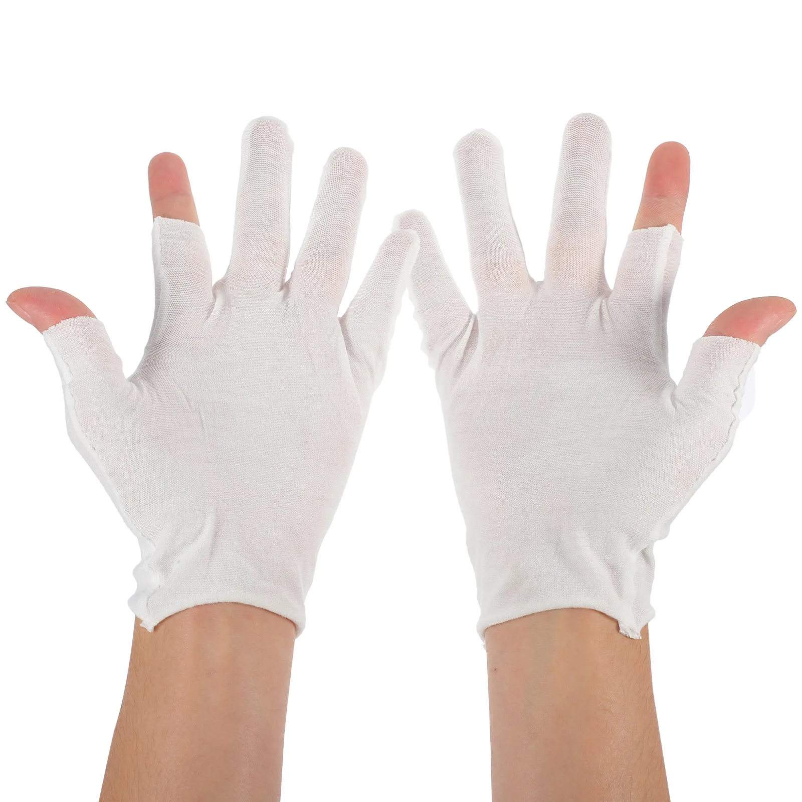 

White Cotton Gloves For Working Adult Women Men Dry Hands Comfortable Work Gloves Moisturizing Fingertip