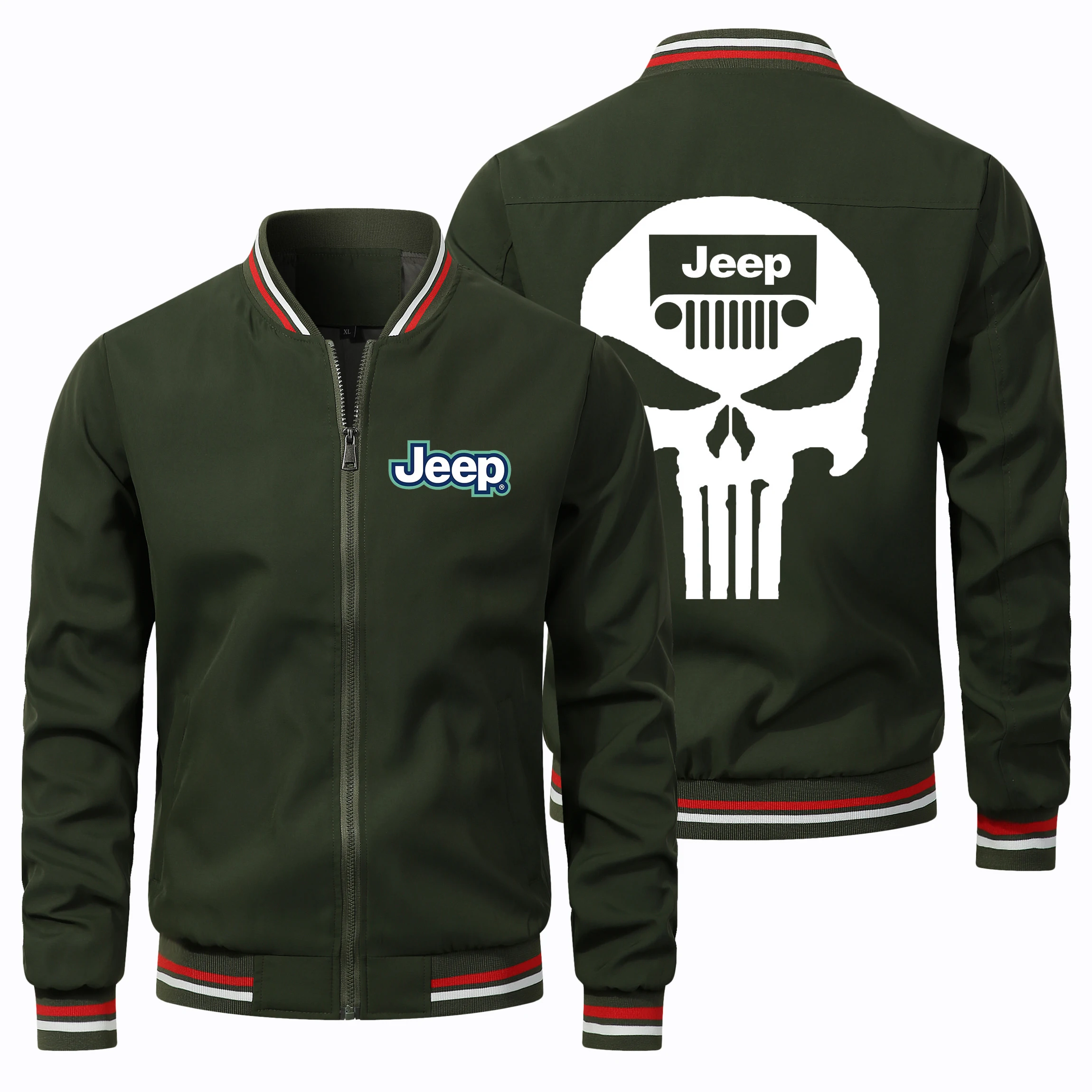

Customized Jeep men's jacket brand - Spring/Autumn windproof printed zipper coat - Fashionable casual outdoor men's motorcycle j