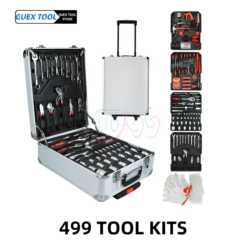 Professional Set Auto Repair Tool 499pcs Car Repair Tool Kit Auto Repair Toolbox Combination Complete Multi-function Tool