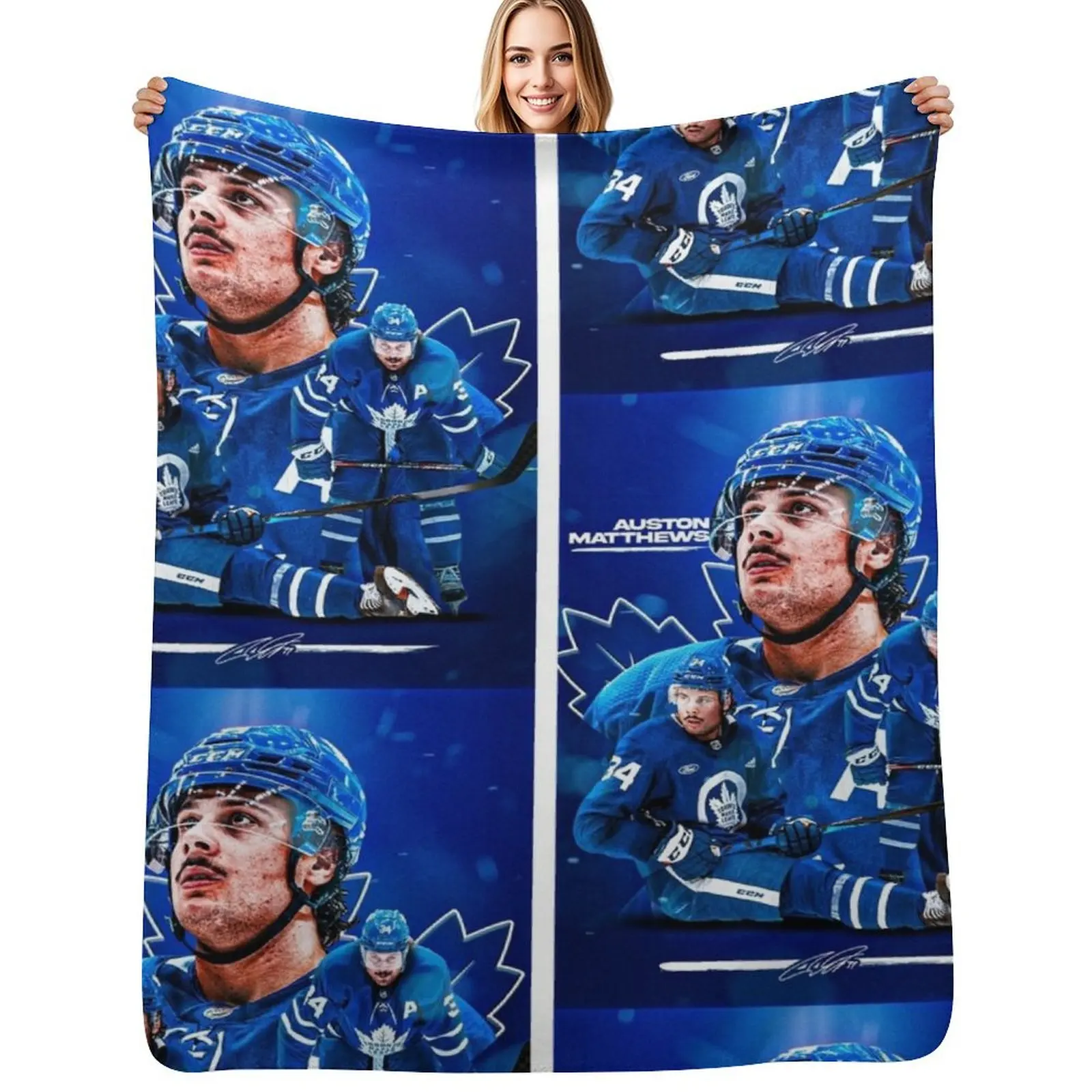 Auston Matthews Throw Blanket Decorative Soft Throw Blanket for Couch Sofa