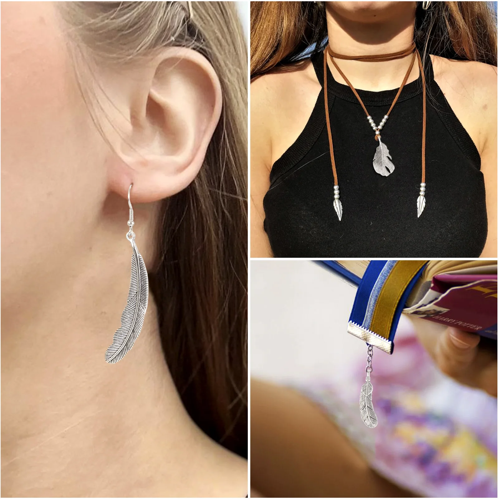 22pcs Leaf Alloy Pendants Tibetan Style Antique Silver Color Charms for Diy Earrings Necklace Handmade Jewelry Making Findings