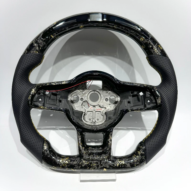 

Forge Carbon Fiber with LED Racing Wheel for VW Golf 7 MK7 Mk7.5 GTI Steering Wheel Polo GTS R Line 2011 2015 2018 2022 Gold