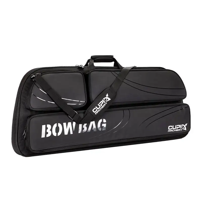 Bolsa de arco compuesto de tela Oxford gruesa de alta calidad, funda de arco duro, bolsa de arco impermeable extraíble, color negro, 105x45x9cm