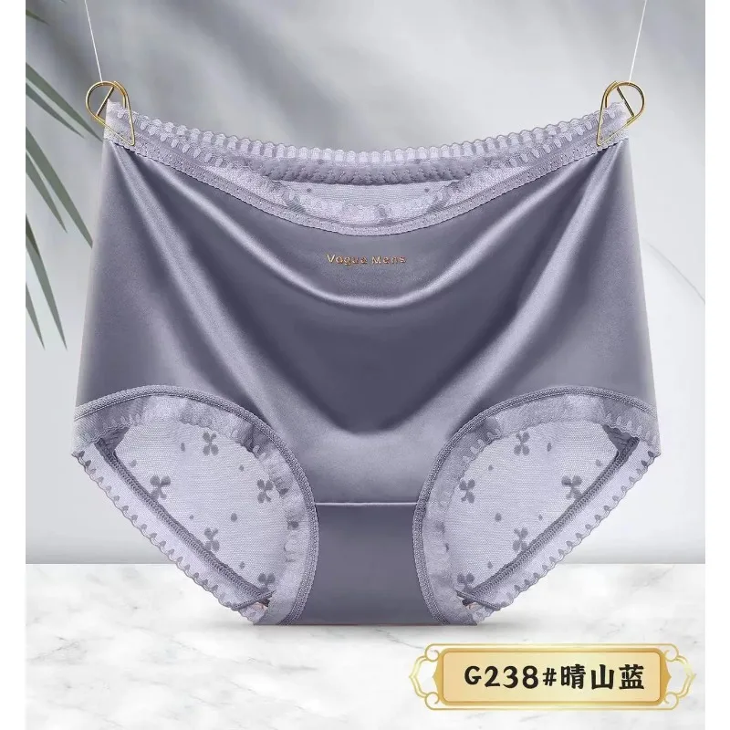 Ropa interior de encaje floral de talla grande, bragas cómodas de malla transparente para curvas para mujer, bragas de 100kg, calzoncillos suaves y transpirables