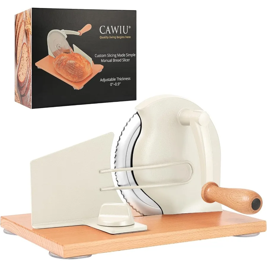 

Модернизированная ручная хлеборезка для домашнего намотки с регулируемыми настройками толщины Ручной кривошипный механизм Нержавеющая сталь Bla