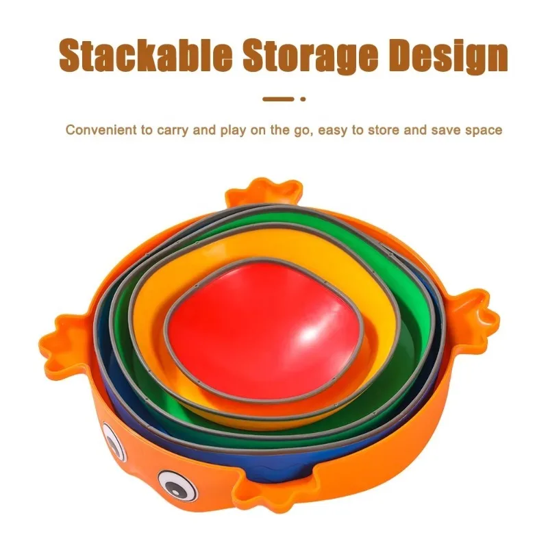 5 قطع من أحجار التوازن، أحجار القفز على مسار الأطفال، ألعاب حسية لعب الأطفال في الأماكن المغلقة والخارجية #6