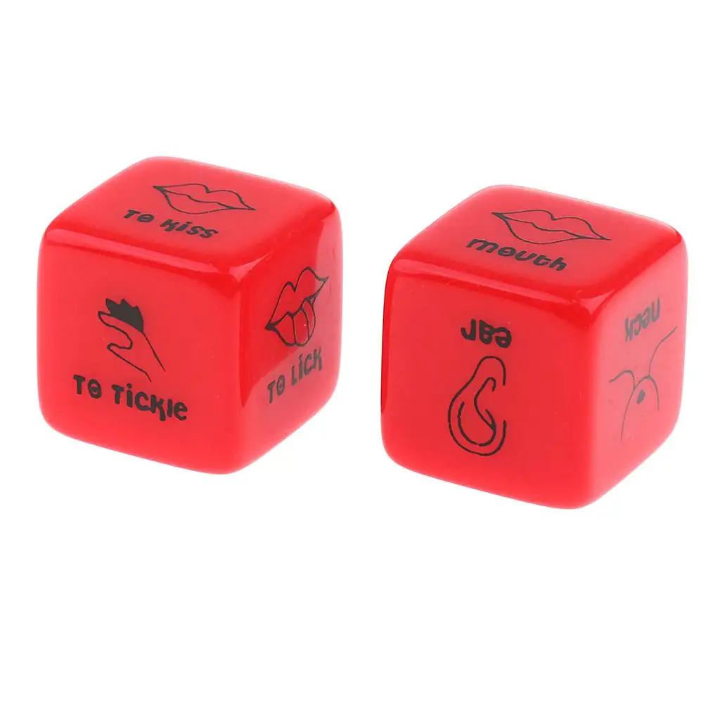 3-4pack 2pcs D6 Glow in Dark Couples Foreplay Game Dices for Him or Her Spicy