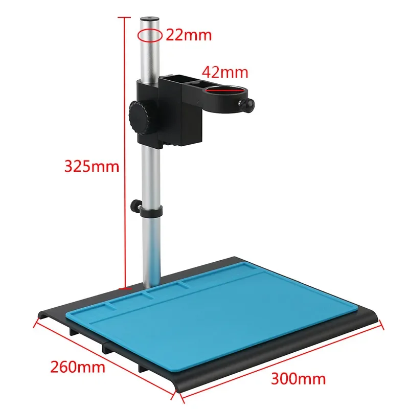 42mm 50mm Focusing Holder Industrial Phone Repair PCB Soldering Digital Microscope Camera Desktop Stand Tripod Bracket