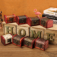 Mini Retro Wooden Box Jewelry Storage Boxes Photographi Props Fotografia Background Photo Shoot for Bracelet Treasure Gemstone