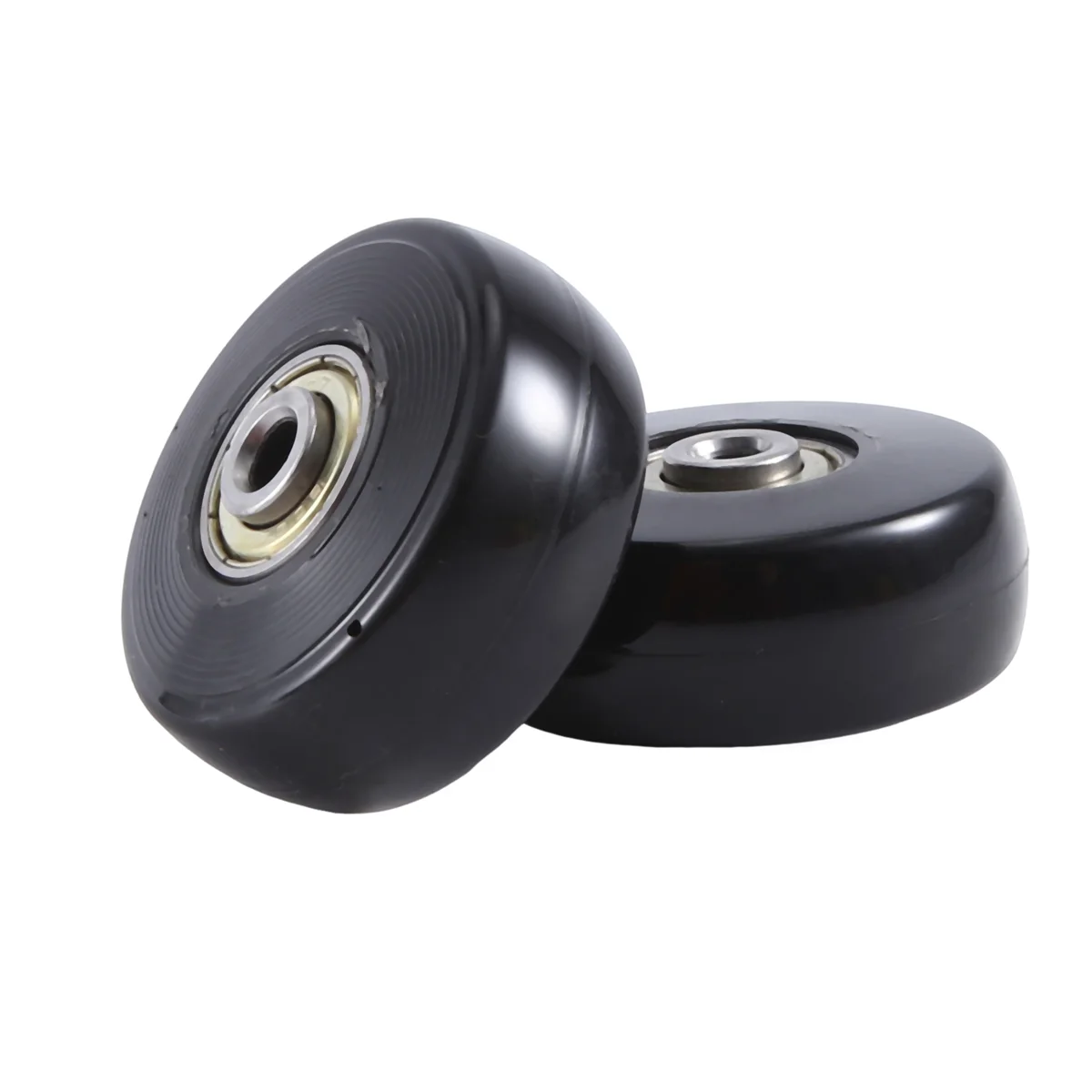 A97G 50X22mm مجموعة من 2 عجلات بديلة لحقيبة الأمتعة، عجلات دوارة من البولي يوريثان، مجموعات إصلاح محامل من الفولاذ الكربوني