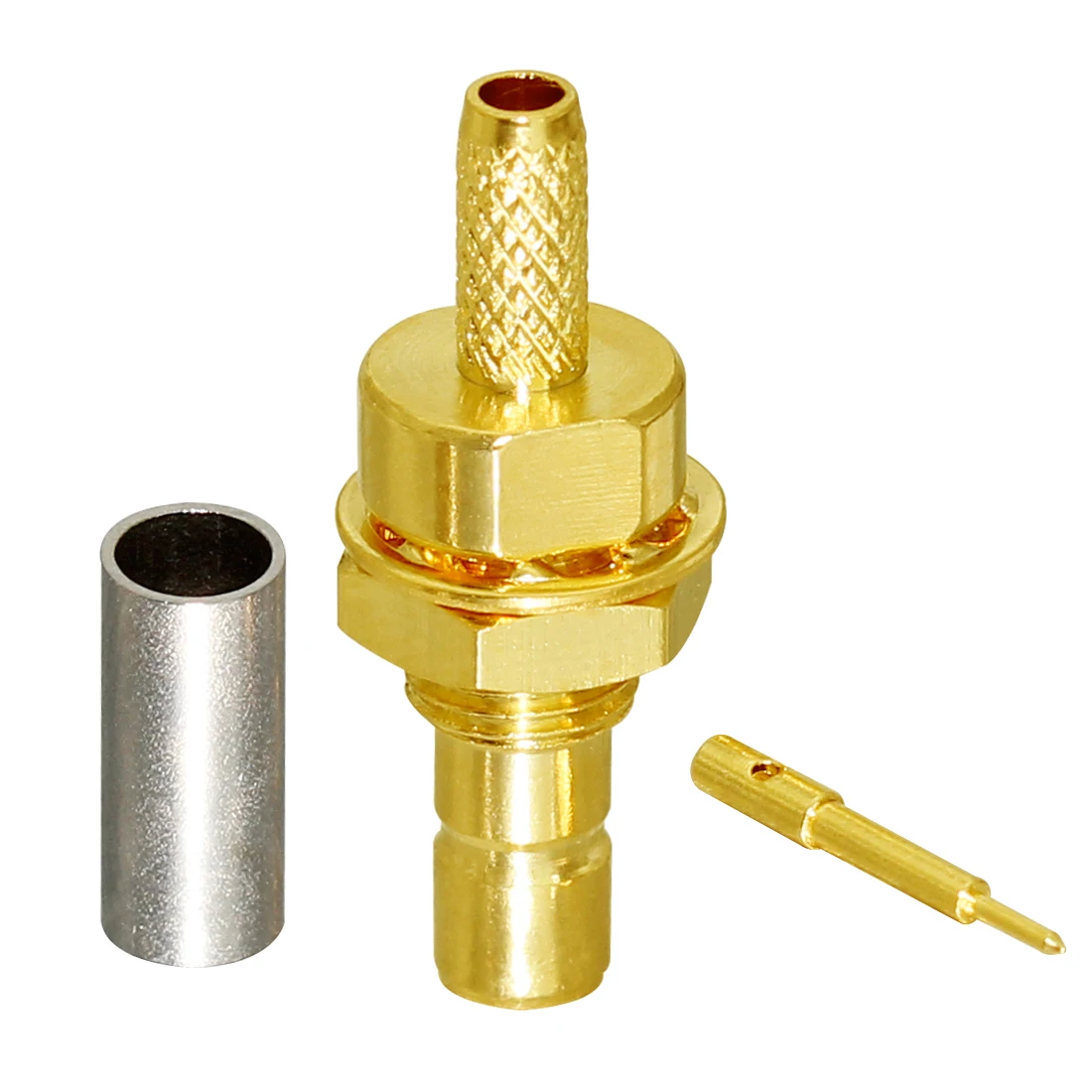 1pc SMB Male Plug Nut RF Coaxial Connector Crimp  For  RG316 RG174 LMR100 Cable Straight  Goldplated  Wholesale for Wireless