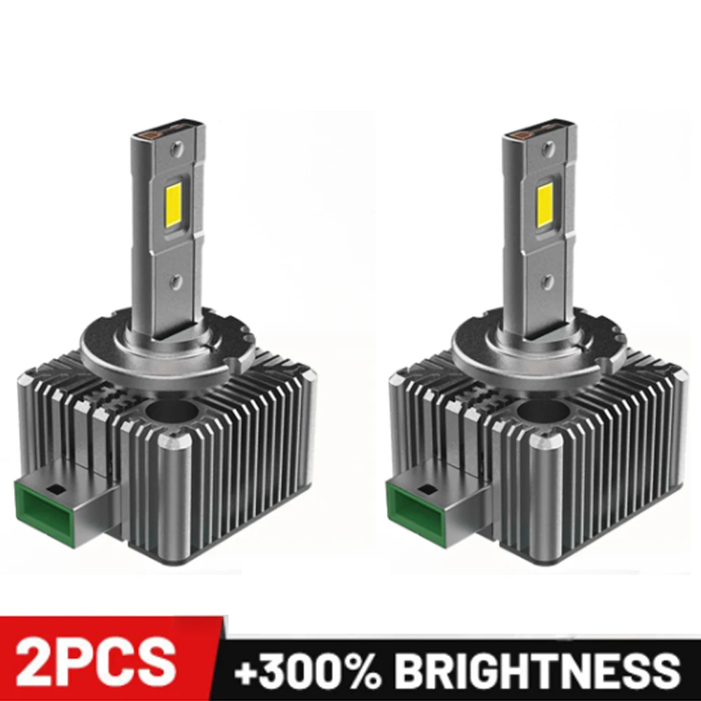 2Pcs LED Canbus Headlights HID D1S D3S D2S D4S D5S D8S D1R D2R D3R Turbo 30000LM Two-Sided CSP Chip 6500K White 70W Plug&Play