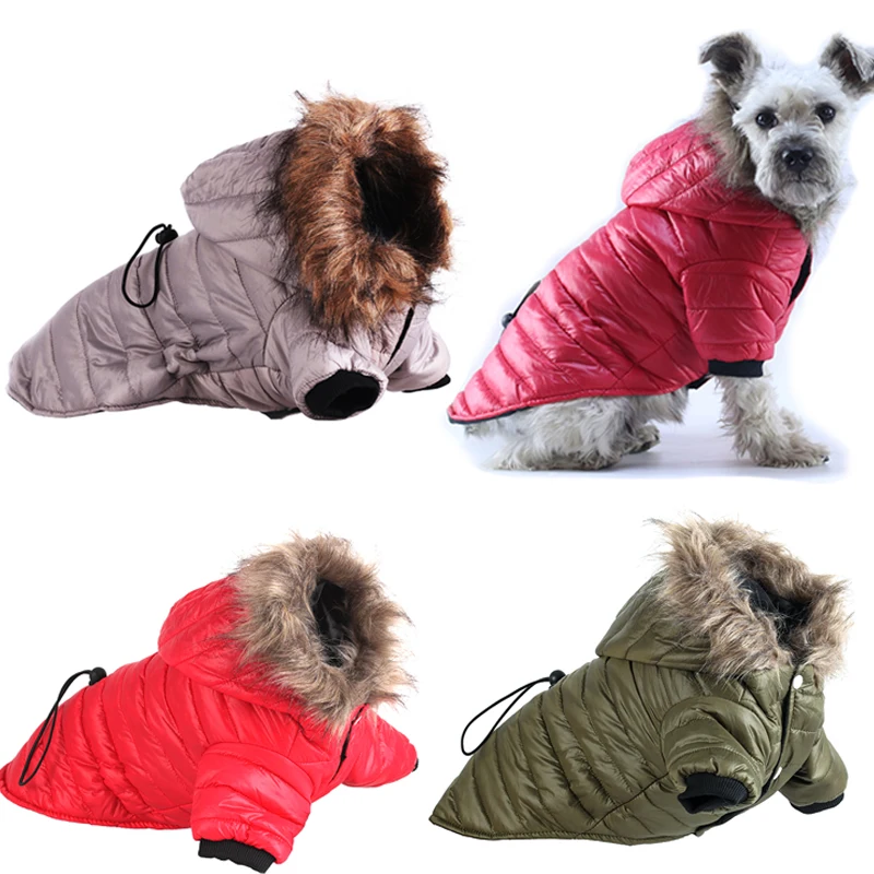 Winter Warm Pet Dog Hoodie Soft Cotton Pet Clothes Waterproof Puppy Jacket for Small Medium Dogs Coat Chihuahua Bulldog Costume