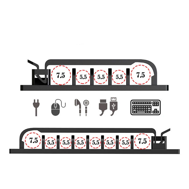 Cable Organizer Self Adhesive Cable Clips USB Cable Management Clamp Car Home Desk Wall Cord Holder Charging Wire Winder Manager