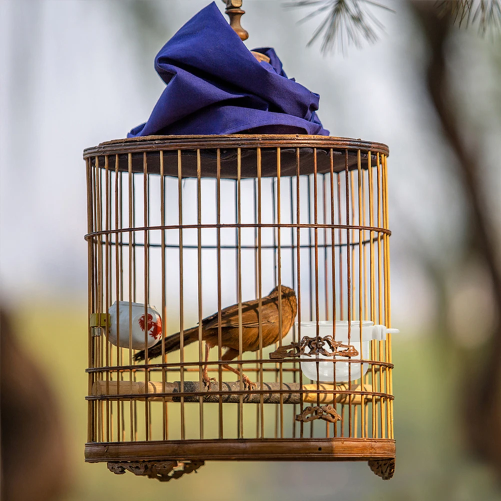 

6 Pcs Parrot Feeding Box Bird Food Container Cage Accessories Water Dispenser Acrylic Material Split Design Multiple Storage