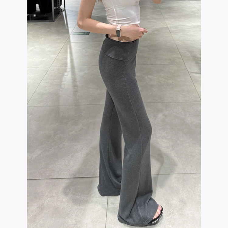 아메리칸 레이지 슬레 여성용 슬리밍 마이크로 플레어 요가 팬츠 하이 웨이스트 엘라스틱 힙업 드레이프 여름 2025 신상품