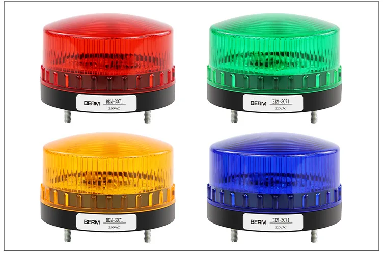 Petite alarme stroboscopique Signal lumineux LED BEM-3071J étanche clignotant voyant d'avertissement son et lumière alarme lumière décibels sonores 80dB