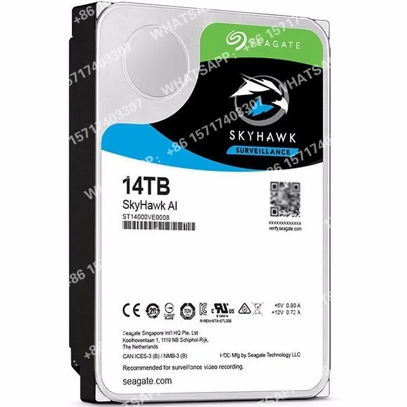 Disco Duro NAS SATA3 de 3.5'' para Seagate SkyHawk de 16TB, 14TB, 10TB, 8TB, 6TB, 4TB y 2TB, 6GB/s, 7200RPM, 5900RPM, 5400RPM