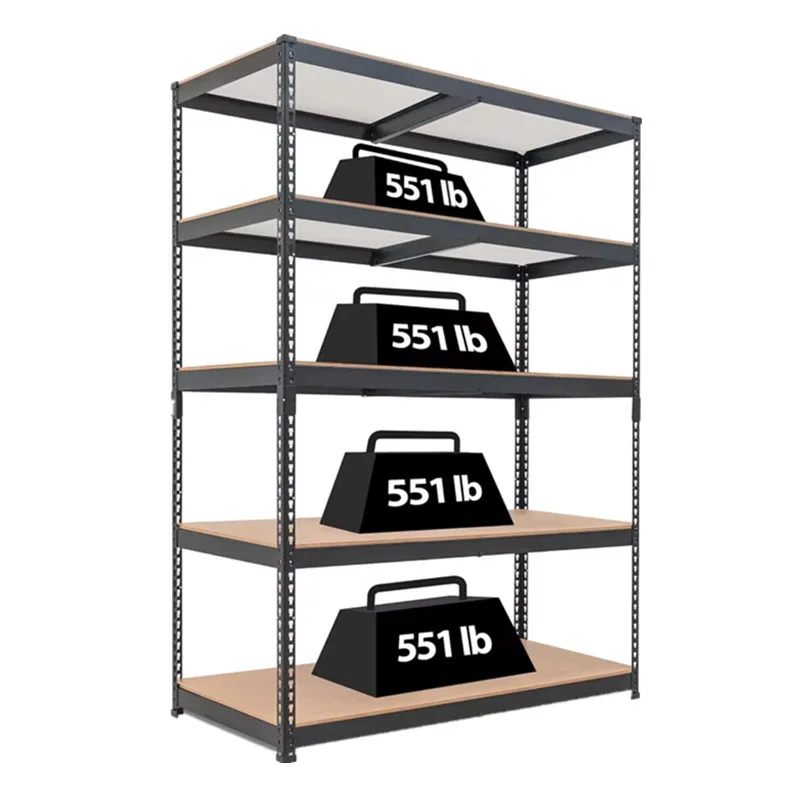 

5 Tier Laminated Heavy Duty Garage Storage Adjustable Metal Shelving Unit Utility Rack Shelves Organization Multipurpose Shelf