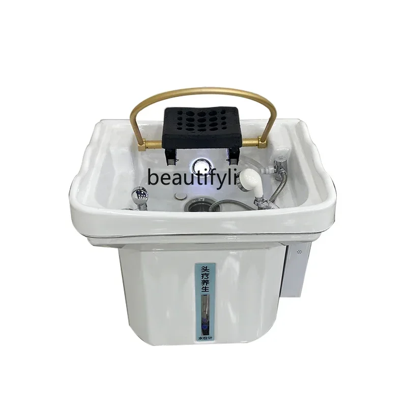 

Beauty Salon Special Water Storage Movable Shampoo Basin Water Circulation Fumigation Head Treatment Basin Hair Care Shop