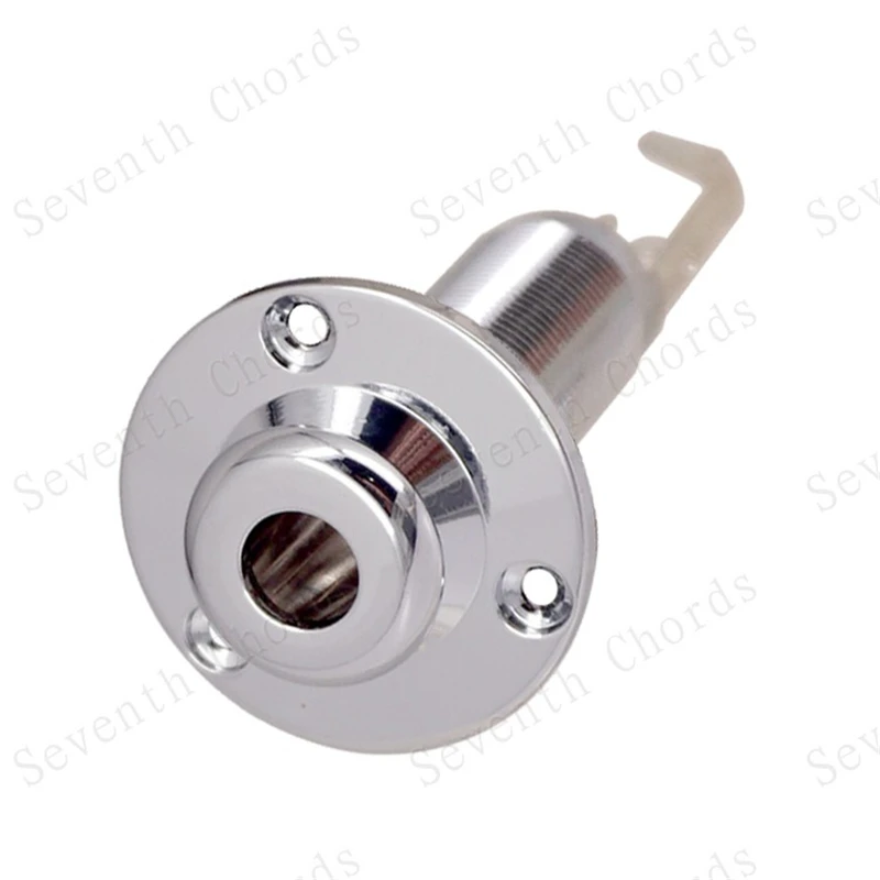 1Pcs Messing 1/4 "6,35 Strap Lock Pin Jack Ende Ausgang Eingang Buchse Für Bass Akustische Elektrische Gitarre Zubehör teile – Detail 5