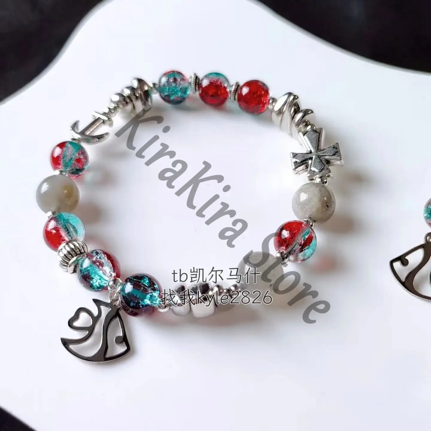 فرسان سكادي سلسلة اليد سوار التصميم الأصلي الحجر الطبيعي Moonstone سلسلة مرنة الملونة الصقيل الإسورة الإكسسوارات الهدايا