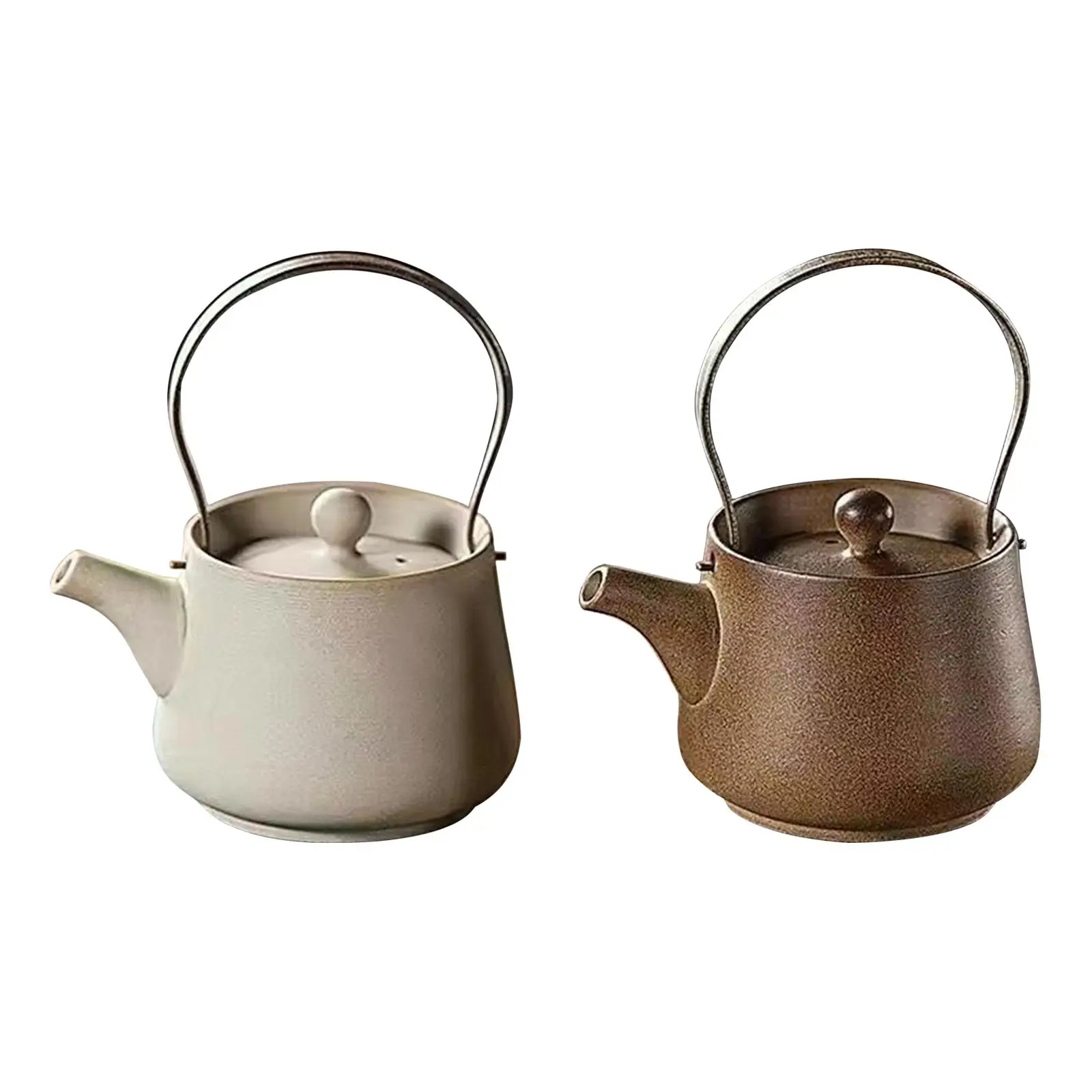 Ceramic Teapot 200ml Farmhouse Tea Maker Kettle for Boiling Hot Water Tea Kettle for Outdoor Hiking Hotel Tea House Home