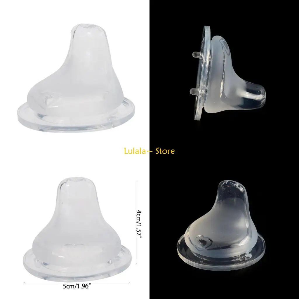

Y4QA Baby Soft Safety Liquid Silicone Pacifier Duckbill Nipple Natural Flexible Replacement for Wide Mouth Milk Bottle