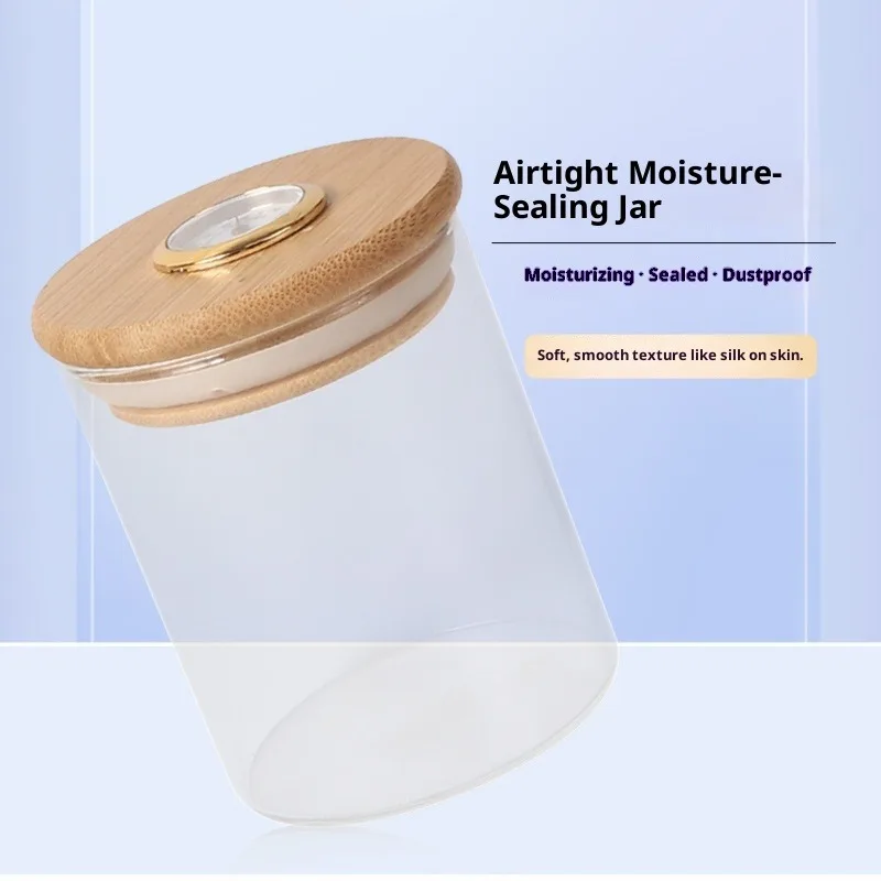 HumidityControlTobaccoJar withHygrometer, Airtight Borosilicate Glass Storage Container for LooseTobacco Herb Spice Premium Gift