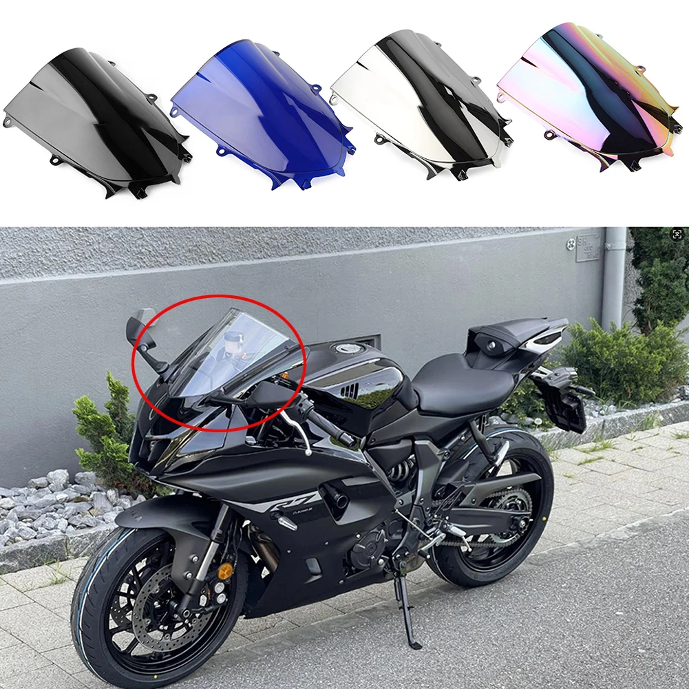 

Лобовое стекло с двойным пузырем для Yamaha YZF-R6 2017-2024/YZF-R7 2022-2024