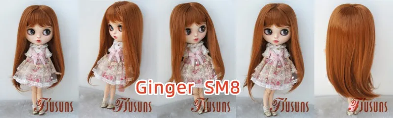 Jusuns JD371 9-10inch 10-11inch Soft Synthetic Mohair Doll Wig Full Bangs Miranda BJD Hair OG Blythes Meadow Doll Accessories