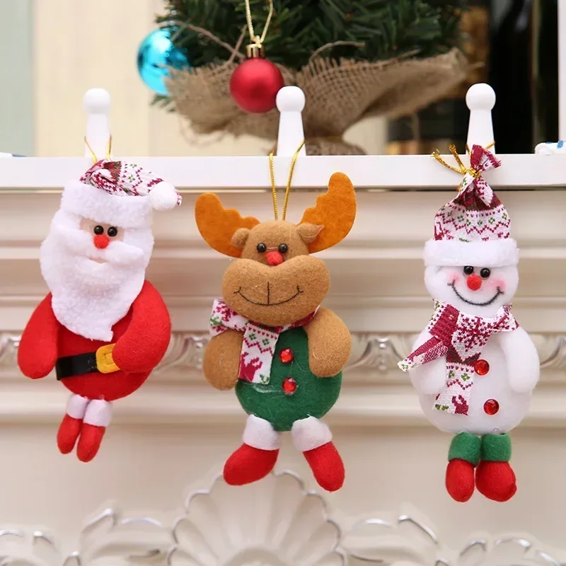 2024 Merry Christmas Ornaments Christmas Gift Santa Claus Snowman Tree Toy Doll Hang Decorations for home Enfeites De Natal