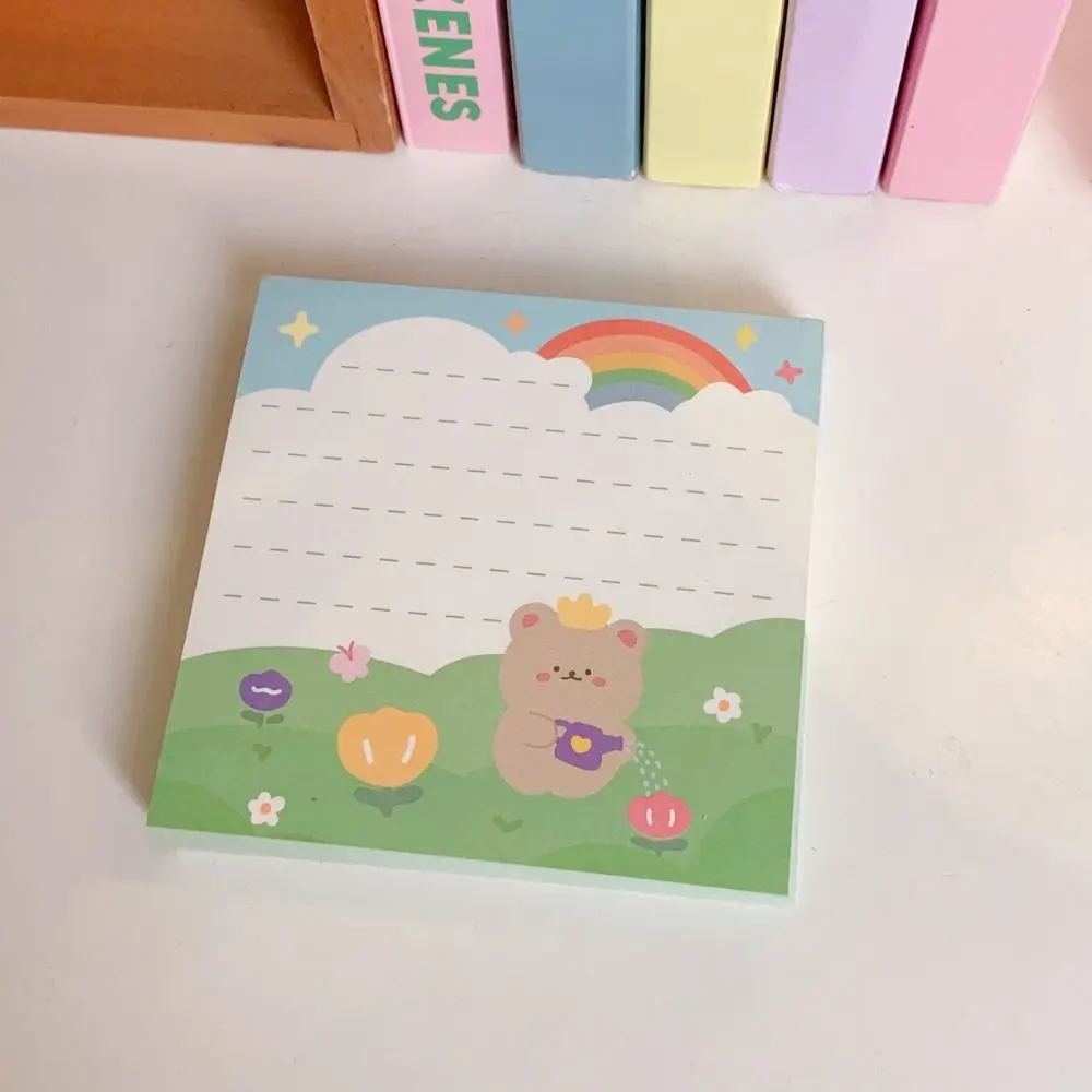 Bloc de notas Kawaii de oso dulce, papel diario para hacer lista de verificación, papelería escolar Paperlaria, 100 hojas