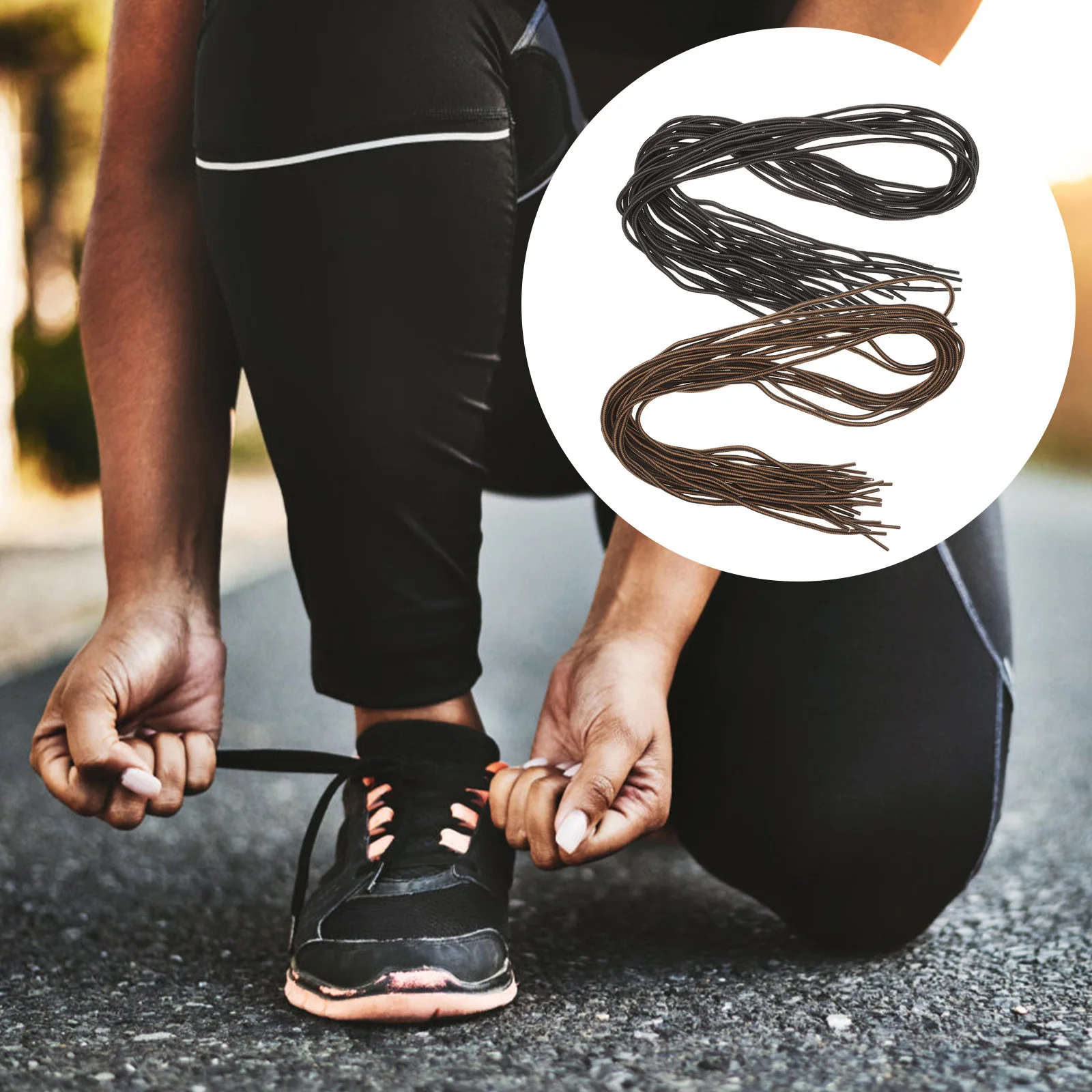 10 pares de cadarços de poliéster resistentes para calçados esportivos, cadarços para botas, substituição de cadarços femininos