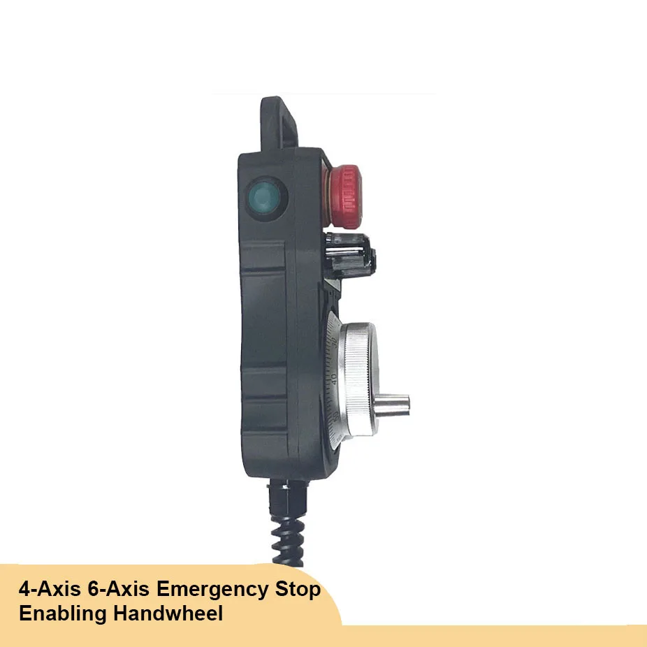 Standar 5V MPG 4 Sumbu 6 Sumbu Cnc Roda Tangan Elektronik Sistem Kontrol Gerak Mach3, Roda Tangan Elektronik Berhenti Darurat